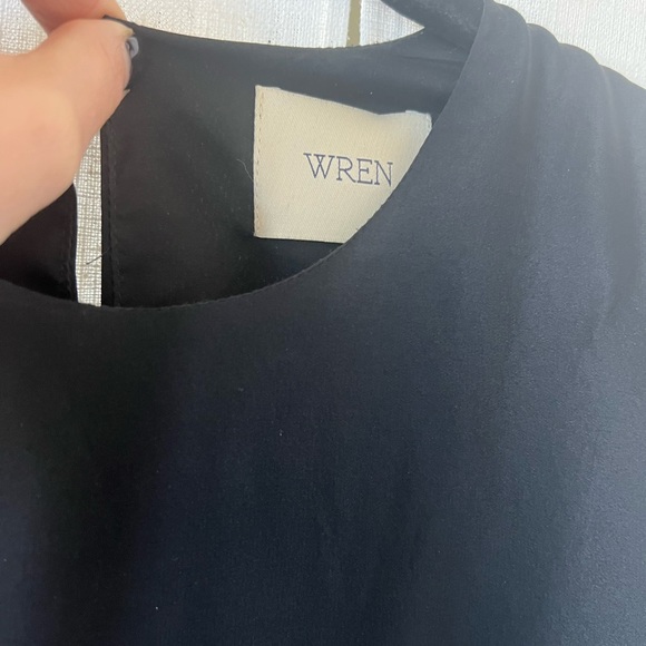 Wren Silk Kimono Mini Dress in Black - Picture 6 of 8